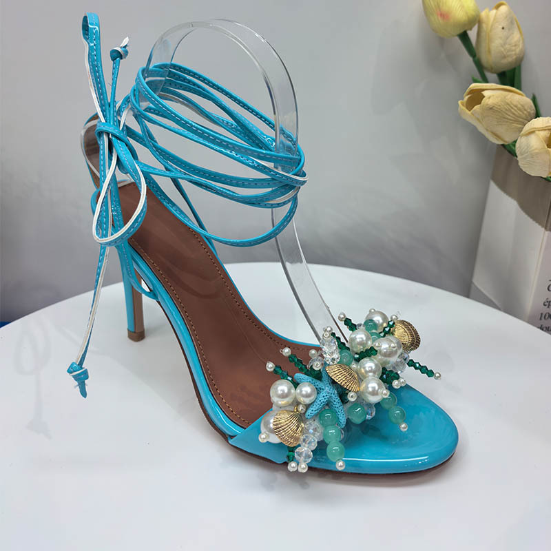 Sandales à lacets ornées de co - Bandage avis et prix